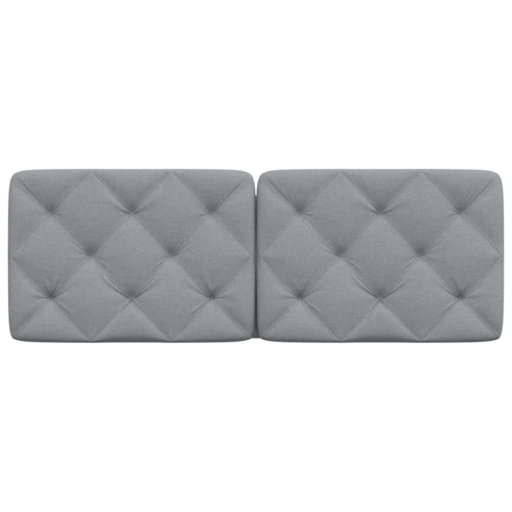 Almofadão de cabeceira 140 cm tecido cinzento-claro