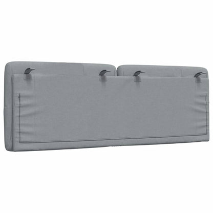 Almofadão de cabeceira 140 cm tecido cinzento-claro