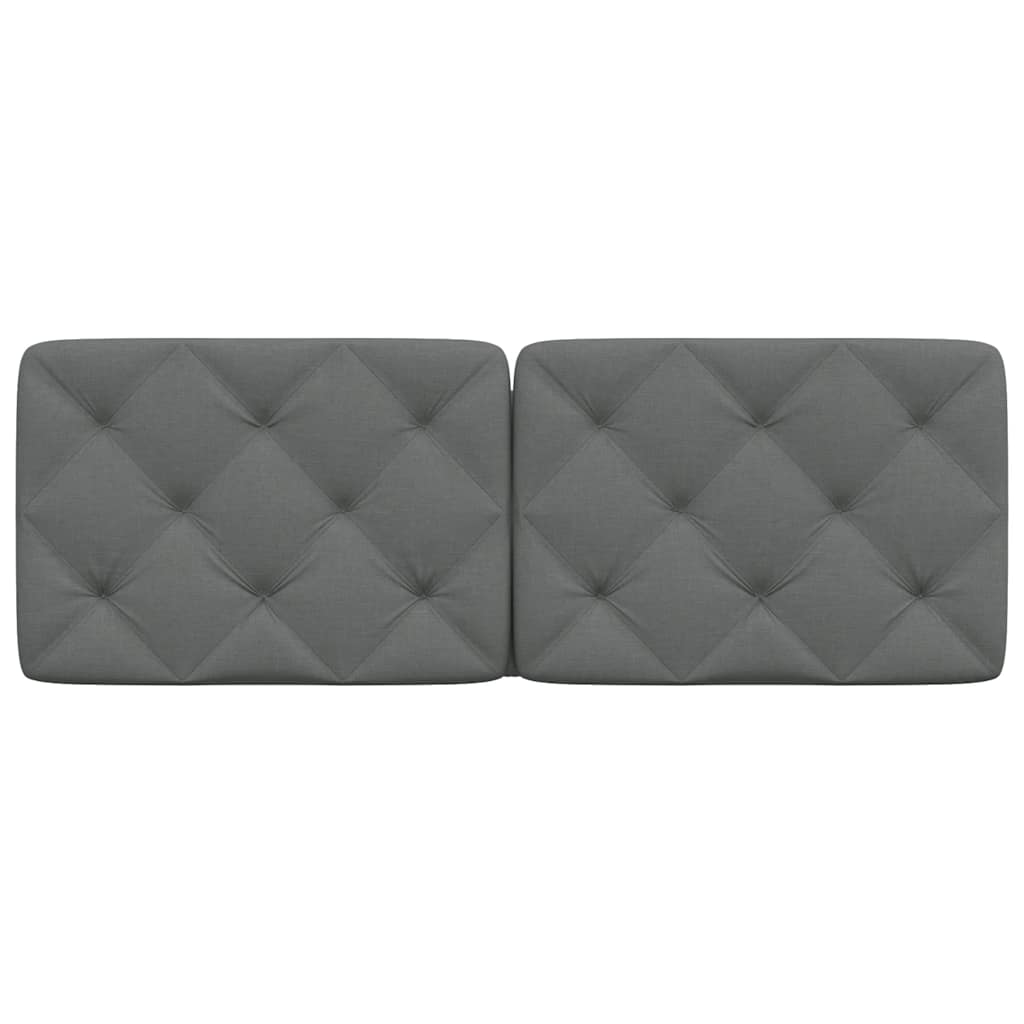 Almofadão de cabeceira 140 cm tecido cinzento-escuro