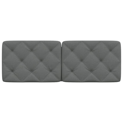 Almofadão de cabeceira 140 cm tecido cinzento-escuro