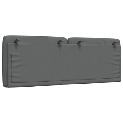 Almofadão de cabeceira 140 cm tecido cinzento-escuro