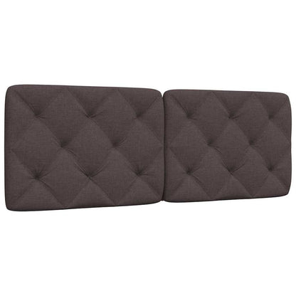 Almofadão de cabeceira 140 cm tecido castanho-escuro
