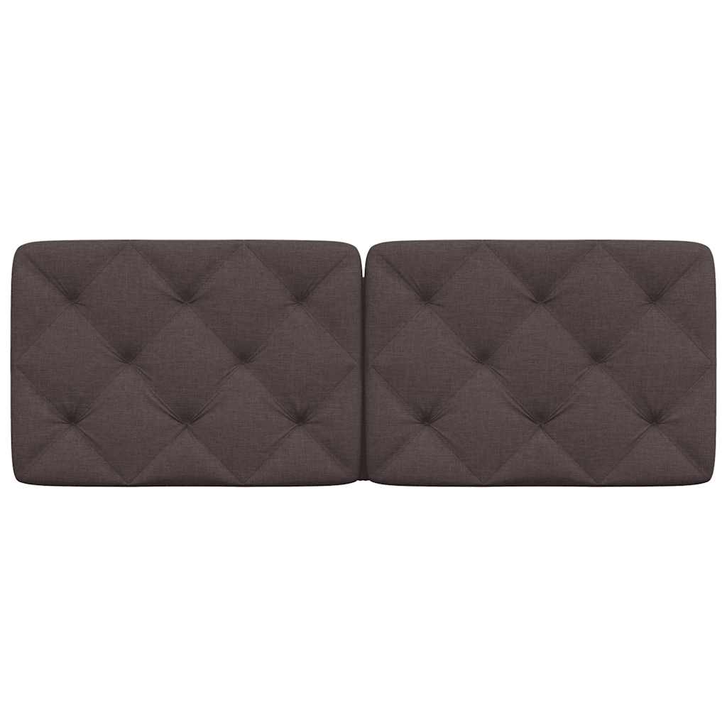 Almofadão de cabeceira 140 cm tecido castanho-escuro