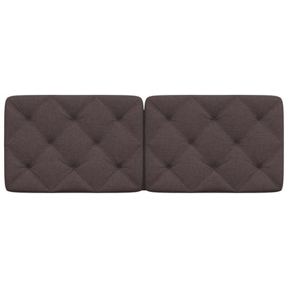 Almofadão de cabeceira 140 cm tecido castanho-escuro