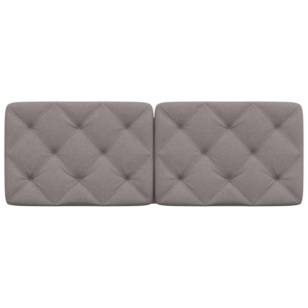 Almofadão de cabeceira 140 cm tecido cinzento-acastanhado