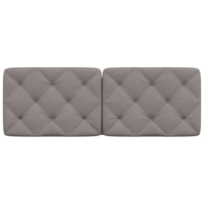 Almofadão de cabeceira 140 cm tecido cinzento-acastanhado