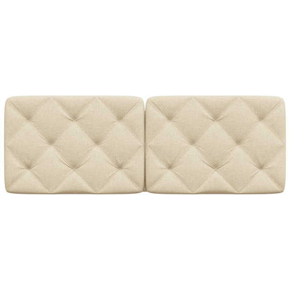 Almofadão de cabeceira 140 cm tecido creme