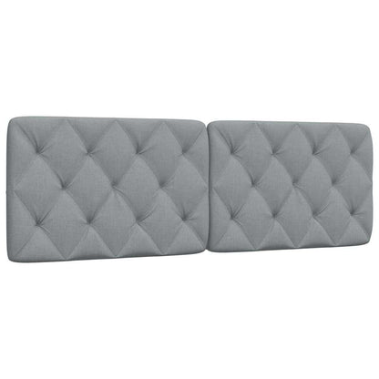 Almofadão de cabeceira 160 cm tecido cinzento-claro