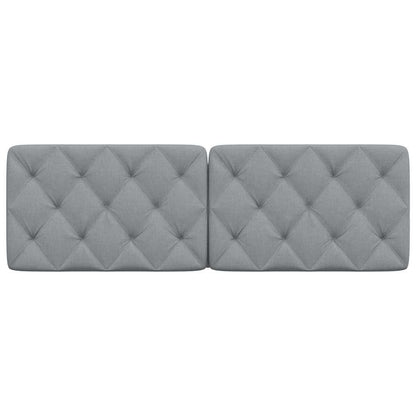 Almofadão de cabeceira 160 cm tecido cinzento-claro