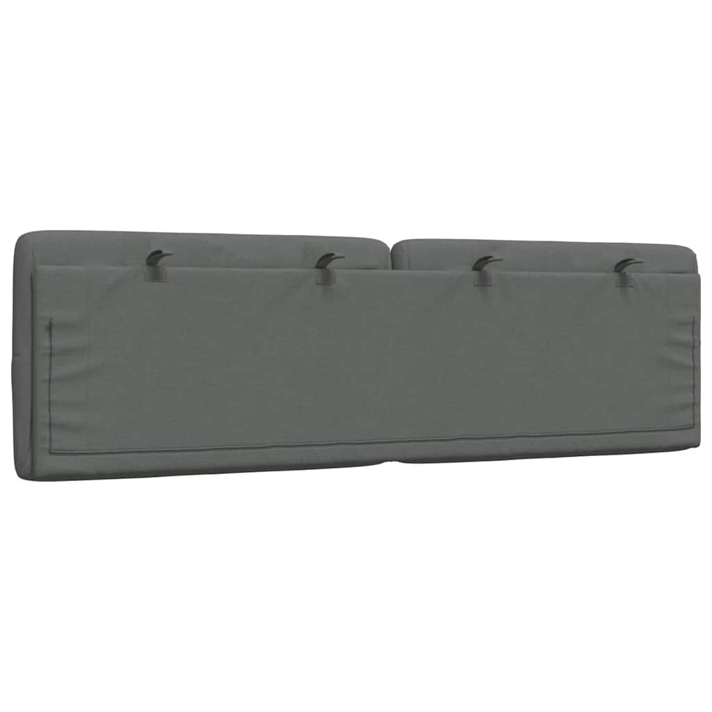 Almofadão de cabeceira 160 cm tecido cinzento-escuro