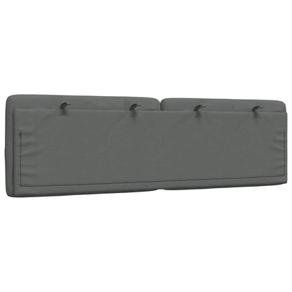 Almofadão de cabeceira 160 cm tecido cinzento-escuro