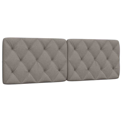 Almofadão de cabeceira 160 cm tecido cinzento-acastanhado