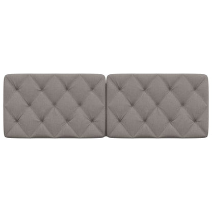 Almofadão de cabeceira 160 cm tecido cinzento-acastanhado