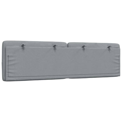 Almofadão de cabeceira 180 cm tecido cinzento-claro