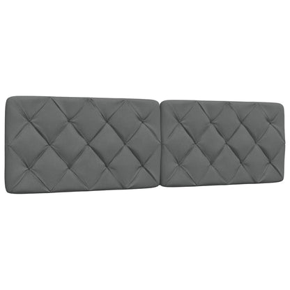 Almofadão de cabeceira 180 cm tecido cinzento-escuro