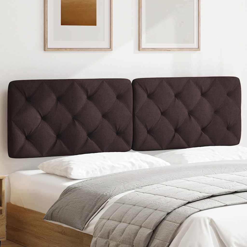 Almofadão de cabeceira 180 cm tecido castanho-escuro