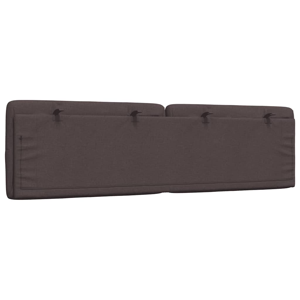 Almofadão de cabeceira 180 cm tecido castanho-escuro