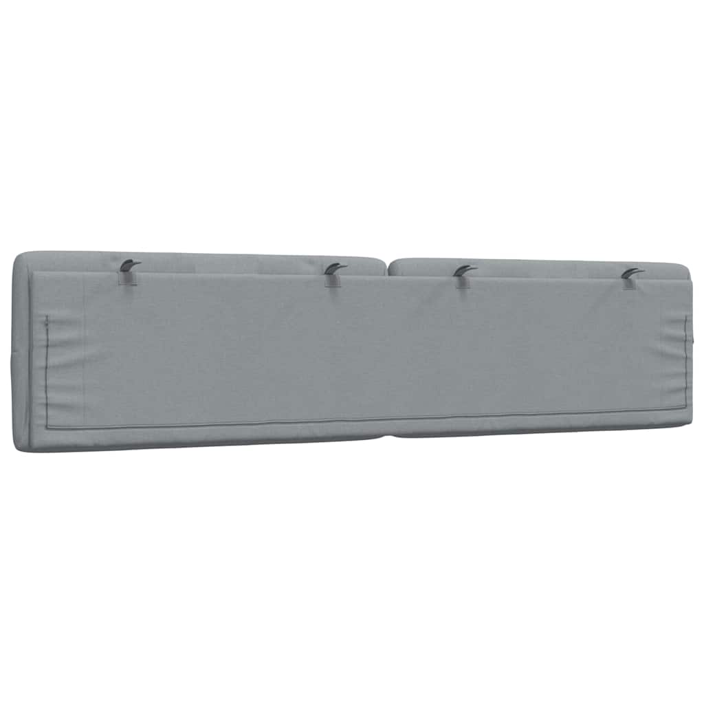 Almofadão de cabeceira 200 cm tecido cinzento-claro