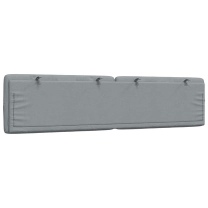 Almofadão de cabeceira 200 cm tecido cinzento-claro