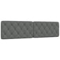 Almofadão de cabeceira 200 cm tecido cinzento-escuro