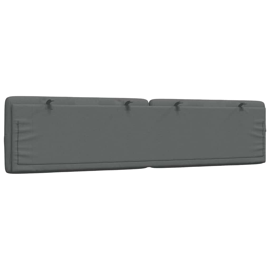 Almofadão de cabeceira 200 cm tecido cinzento-escuro