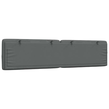 Almofadão de cabeceira 200 cm tecido cinzento-escuro