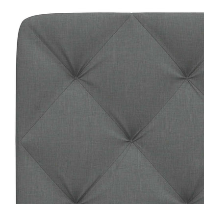 Almofadão de cabeceira 200 cm tecido cinzento-escuro