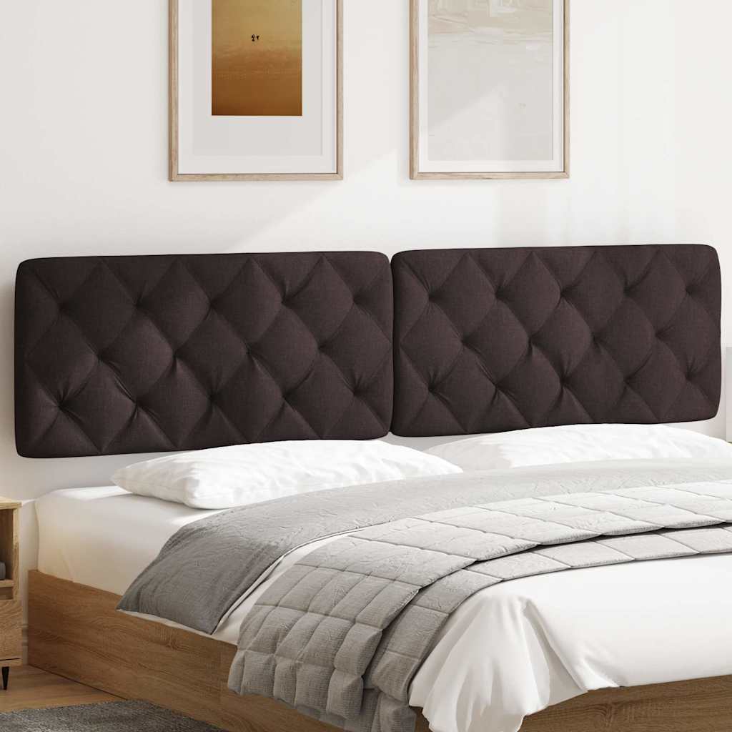Almofadão de cabeceira 200 cm tecido castanho-escuro