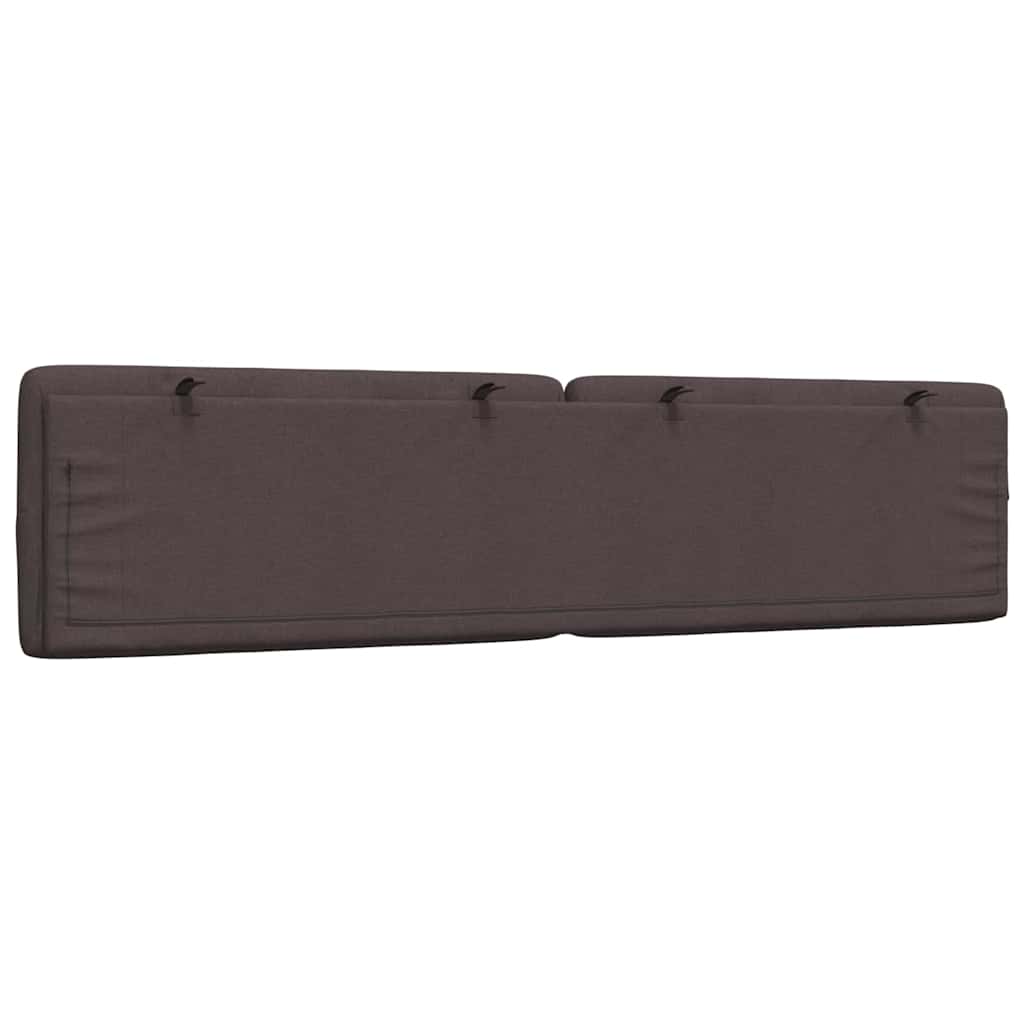 Almofadão de cabeceira 200 cm tecido castanho-escuro