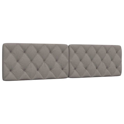 Almofadão de cabeceira 200 cm tecido cinzento-acastanhado