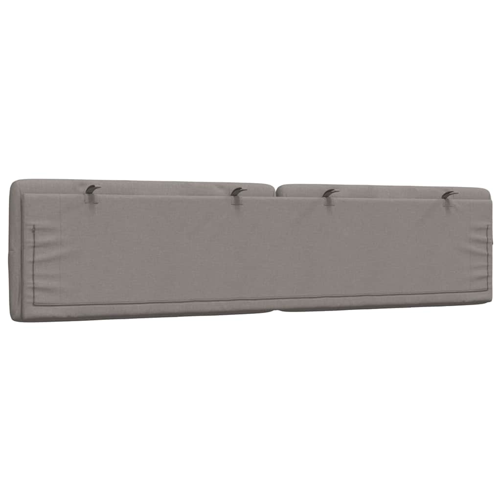 Almofadão de cabeceira 200 cm tecido cinzento-acastanhado