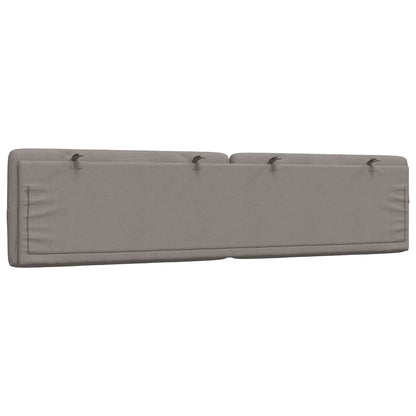 Almofadão de cabeceira 200 cm tecido cinzento-acastanhado