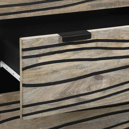 Conjunto de Buffets com gaveta 2 pcs Branco 60 x 33,5 x 75 cm