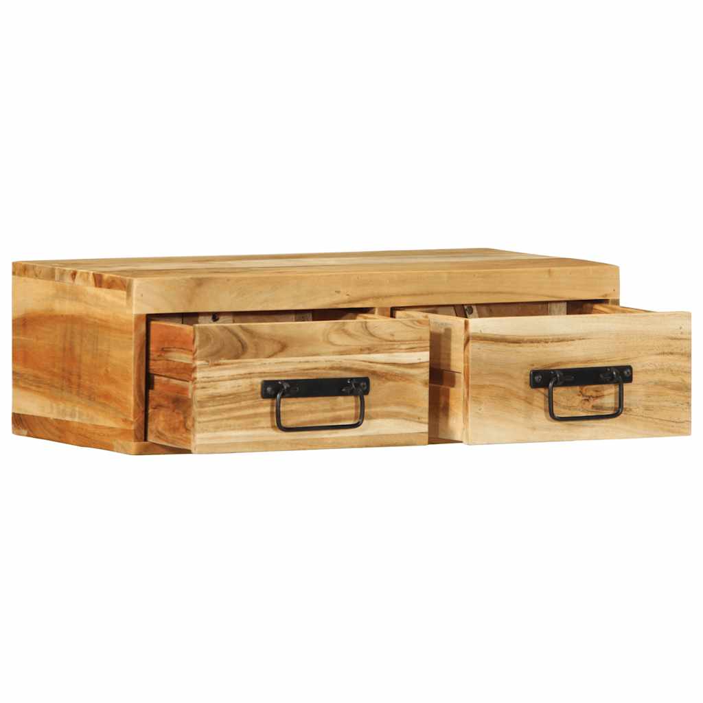 Armário de TV para parede de madeira acácia maciça