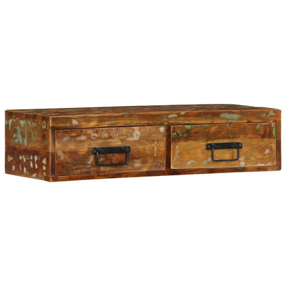 Armário de TV para parede de madeira recuperada maciça