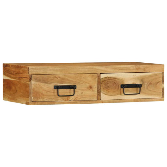 Armário de TV para parede 80x30x19 cm madeira acácia maciça