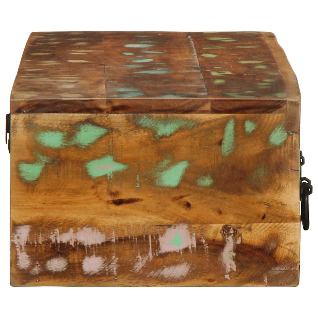 Armário de TV para parede de madeira recuperada maciça 100x30x19cm