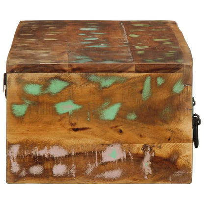 Armário de TV para parede de madeira recuperada maciça 100x30x19cm