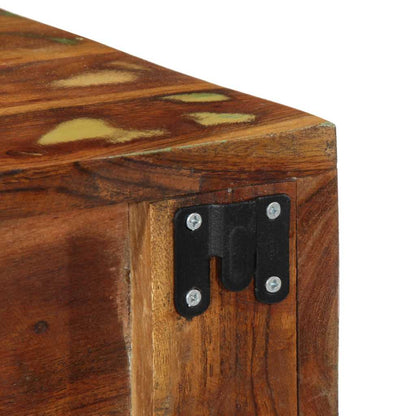 Armário de TV para parede 40x30x19 cm madeira recuperada maciça