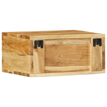 Armários de TV para parede de madeira acácia maciça, 2 pcs