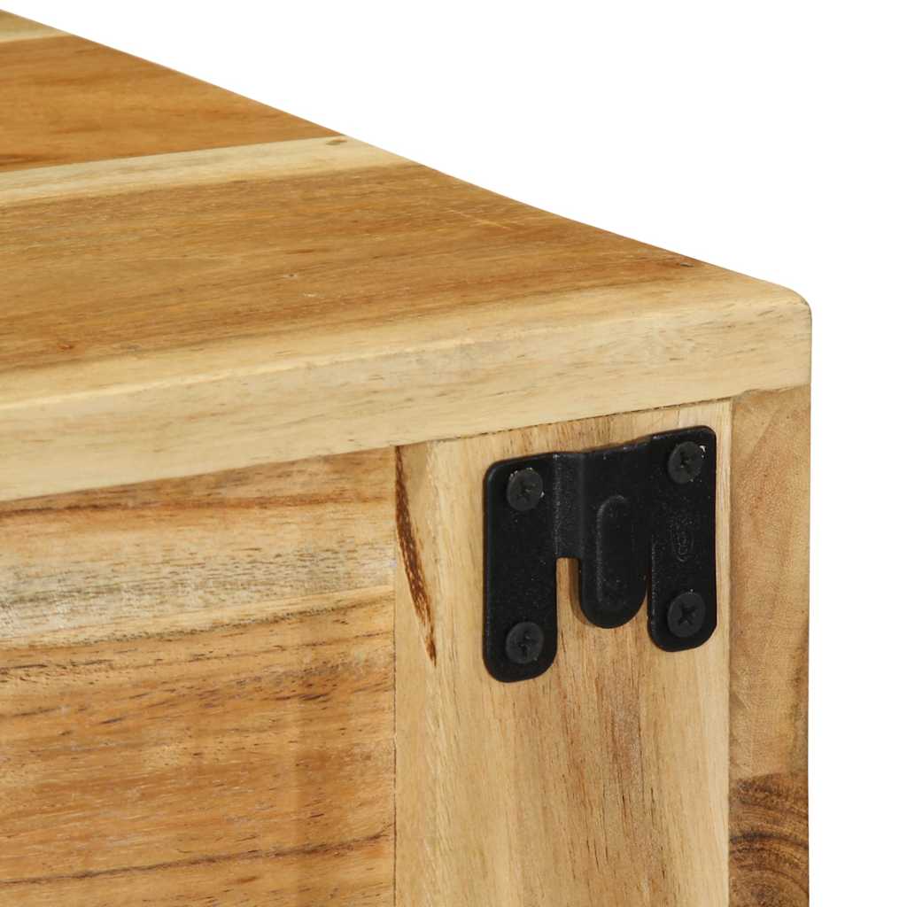 Armários de TV para parede de madeira acácia maciça, 2 pcs