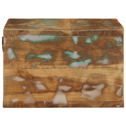 Armário de TV para parede de madeira recuperada maciça 60x30x19 cm