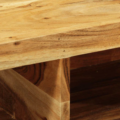 Armário de TV para parede de madeira acácia maciça 60x30x19 cm