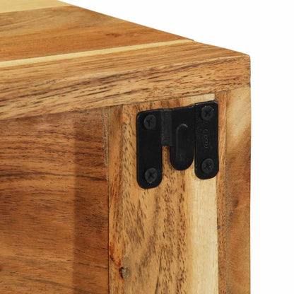 Armário de TV para parede de madeira acácia maciça 60x30x19 cm