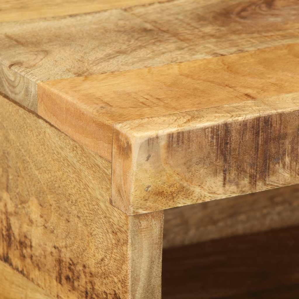 Armário de TV para parede de mangueira áspera maciça 80x30x19 cm