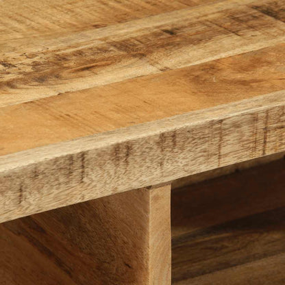 Armário de TV para parede de mangueira áspera maciça 80x30x19 cm