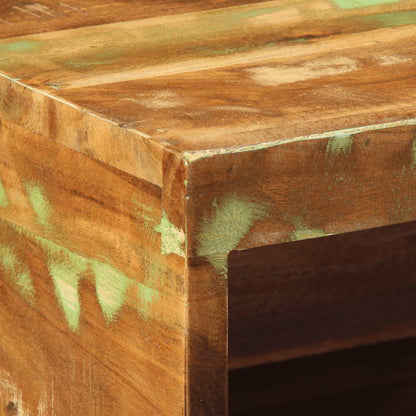 Armário de TV para parede de madeira recuperada maciça