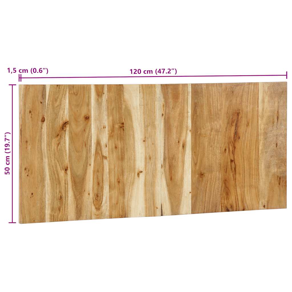 Cabeceira 120 cm Madeira maciça de Acácia