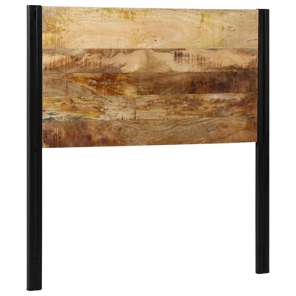 Cabeceira de cama 100 cm madeira de mangueira maciça e ferro