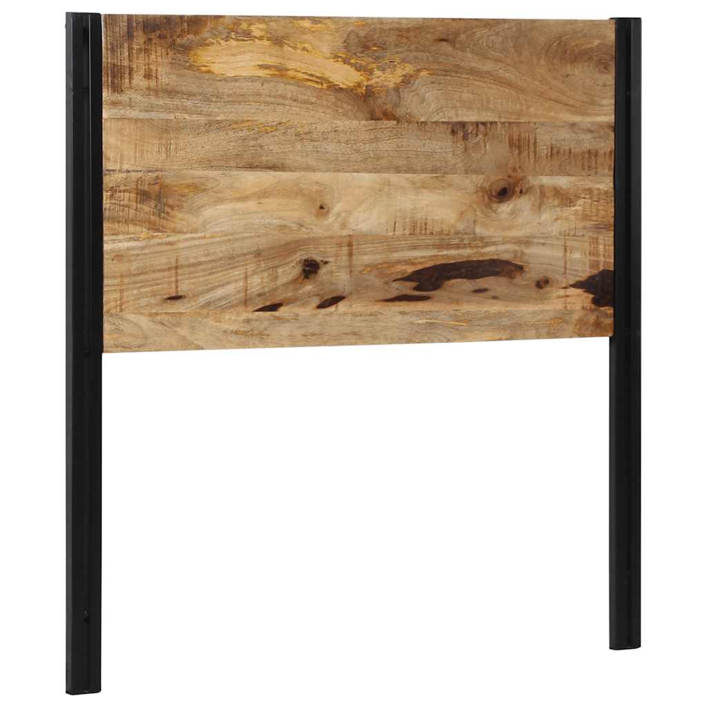 Cabeceira de cama 100 cm madeira de mangueira maciça e ferro